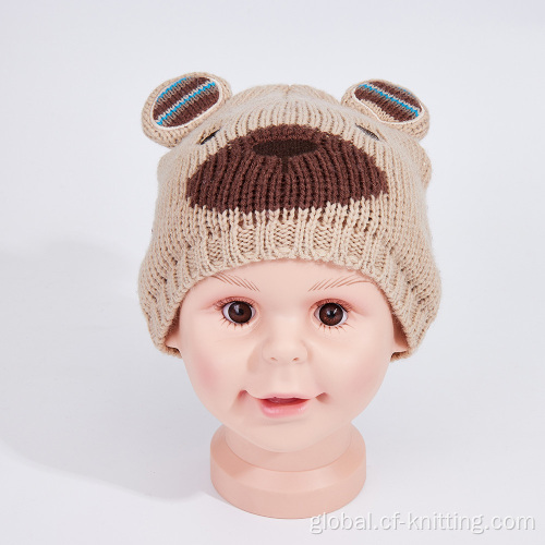 Pink Knit Hat In Stock fast supply knitted hat for Child Manufactory